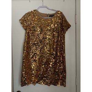 Sequin gold Swing dress